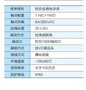 HS-85Q双向拉线开关金属外壳胶带机保护拉绳开关